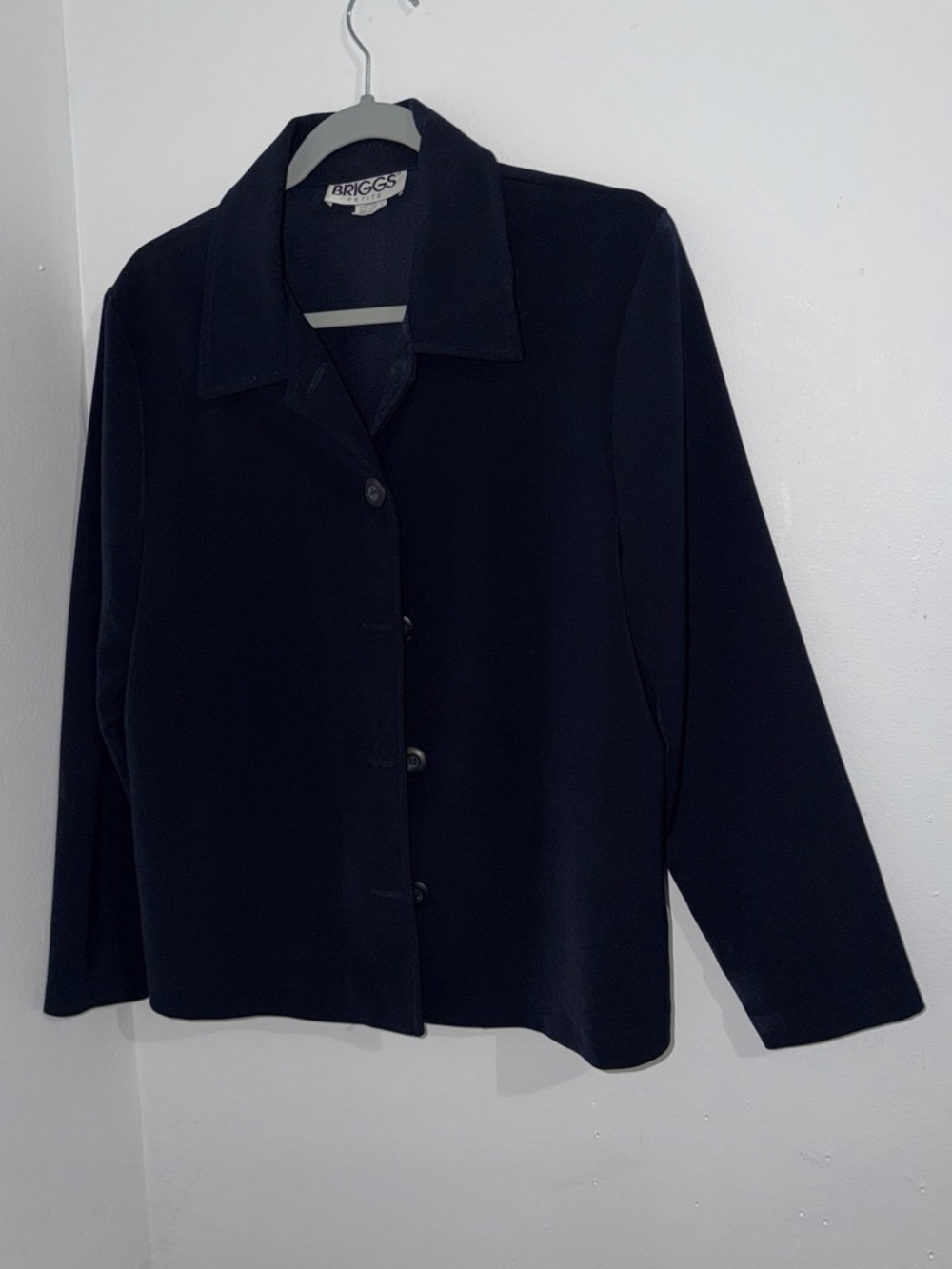 Briggs New York Women's Navy Button-Front Blazer Jacket